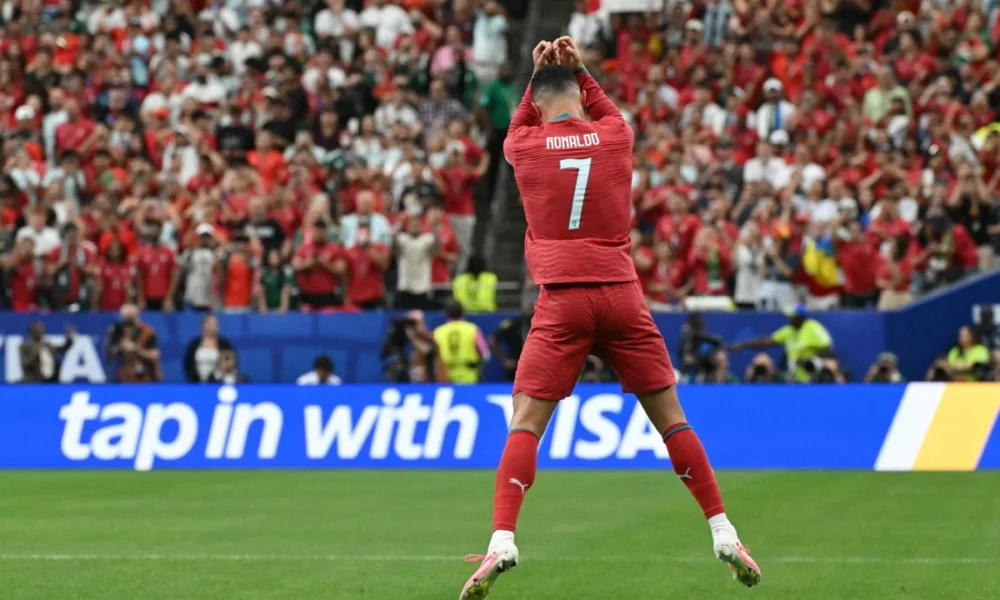 RONALDO jadi pemain pertama jaring gol dalam enam Piala Dunia. -FOTO AFP